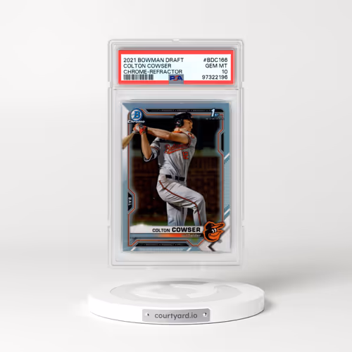 2021 Bowman Draft #BDC166 Colton Cowser - Chrome-Refractor (PSA 10 GEM MINT)