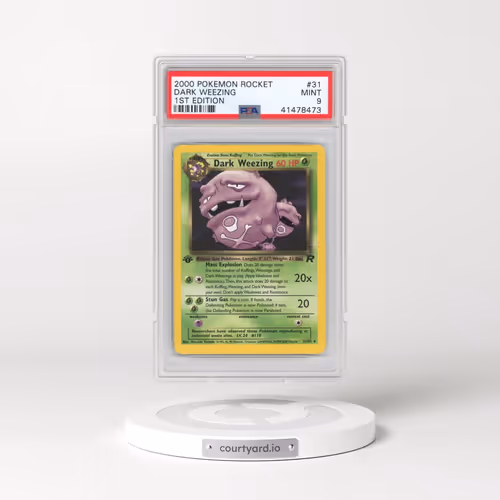 2000 Pokémon Rocket #31 Dark Weezing - 1st Edition (PSA 9 MINT)
