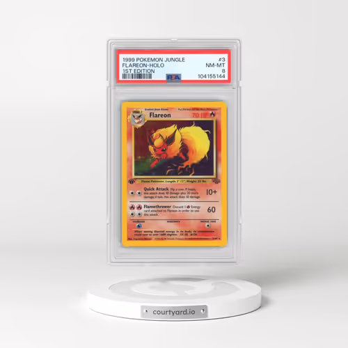 1999 Pokémon Jungle #3 Flareon - 1st Edition Holo (PSA 8 NM-MT)