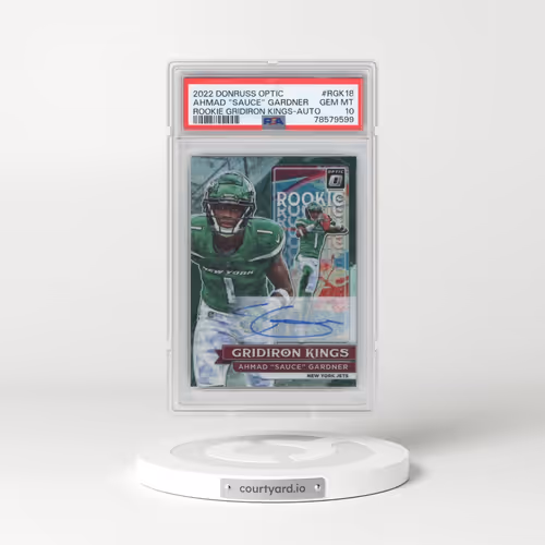2022 Panini Donruss Optic Rookie Gridiron Kings #RGK18 Ahmad "Sauce" Gardner - Autograph (PSA 10 GEM MINT)