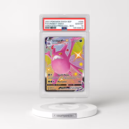 2021 Pokémon Swsh Black Star Promo #099 Crobat Vmax - Full Art Shining Fates Premium Collection Box (PSA 10 GEM MINT)