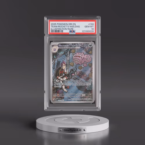2025 Pokémon Dri EN-Destined Rivals #199 Team Rocket's Weezing - Illustration Rare (PSA 10 GEM MINT)