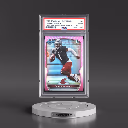 2022 Bowman University Chrome Prospects #34 Cameron Ward - Pink Refractor (PSA 9 MINT)