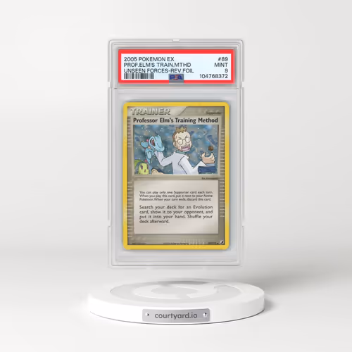 2005 Pokémon EX Unseen Forces #89 Professor Elm's Training Method - Reverse Foil (PSA 9 MINT)