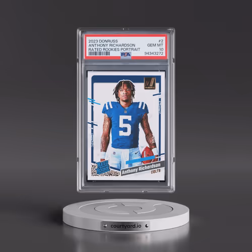 2023 Panini Donruss Rated Rookies Portrait #2 Anthony Richardson (PSA 10 GEM MINT)