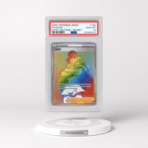 2020 Pokémon Sword & Shield Vivid Voltage #195 Leon - Full Art Secret (PSA 10 GEM MINT)