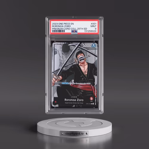 2023 One Piece Premium Bandai Premium Card Collection 25th Edition #001 Roronoa Zoro (PSA 9 MINT)
