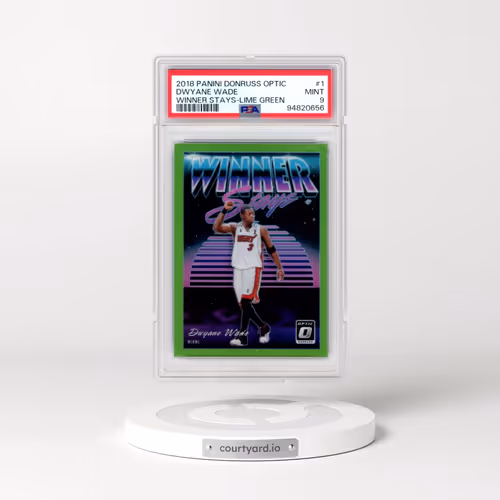 2018 Panini Donruss Optic Winner Stays #1 Dwyane Wade - Lime Green (PSA 9 MINT)