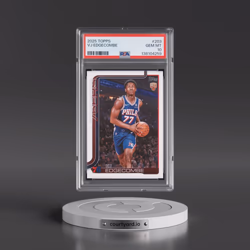2025 Topps #203 VJ Edgecombe (PSA 10 GEM MINT)