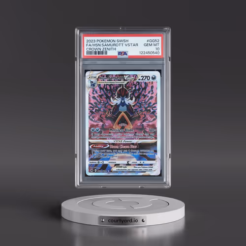 2023 Pokémon Sword and Shield Crown Zenith #GG52 Hisuian Samurott Vstar - Full Art (PSA 10 GEM MINT)
