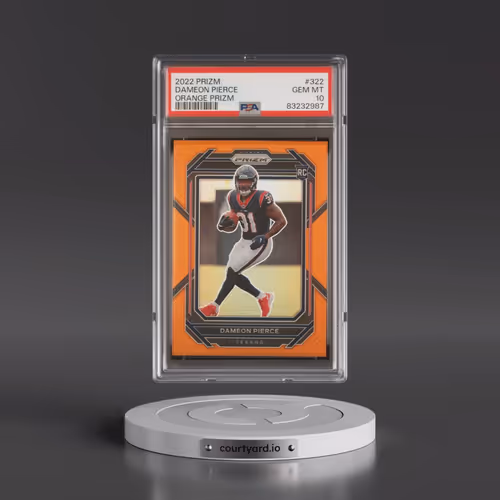 2022 Panini Prizm #322 Dameon Pierce - Orange Prizm (PSA 10 GEM MINT)
