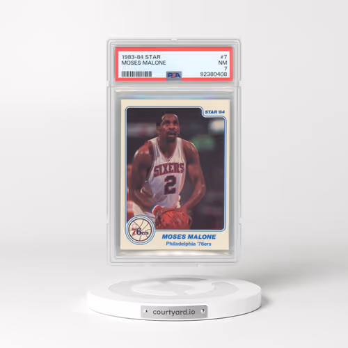 1983-84 Star #7 Moses Malone (PSA 7 NM)