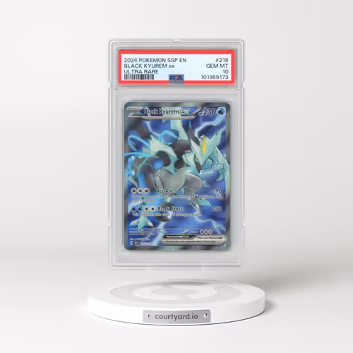 2024 Pokémon Ssp EN-Surging Sparks #218 Black Kyurem EX - Holo Ultra Rare (PSA 10 GEM MINT)