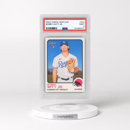 2022 Topps Heritage #520 Bobby Witt Jr. (PSA 9 MINT)