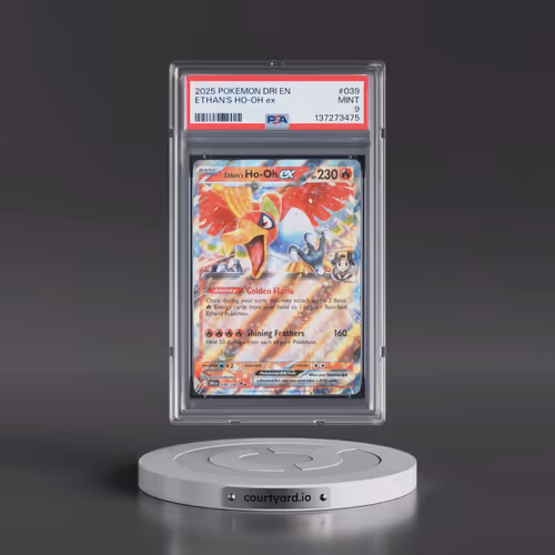 2025 Pokémon Dri EN-Destined Rivals #039 Ethan's HO-Oh EX - Holo (PSA 9 MINT)