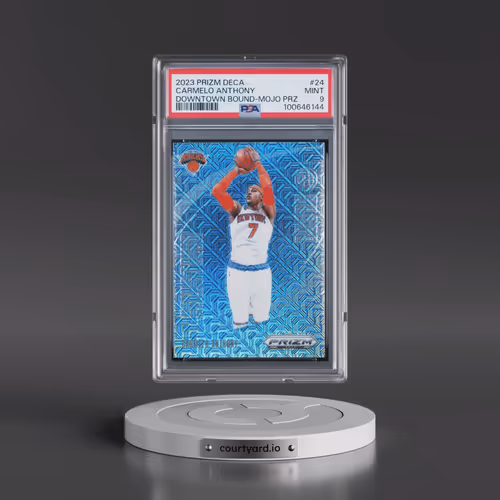 2023 Panini Prizm Deca Downtown Bound #24 Carmelo Anthony - Mojo Prizm (PSA 9 MINT)