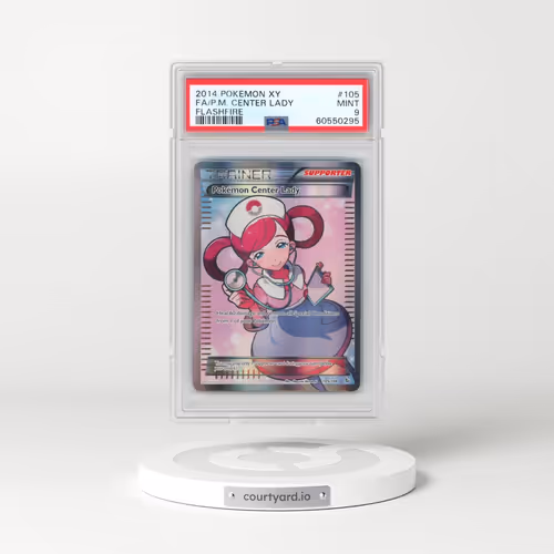 2014 Pokémon XY Flashfire #105 Pokemon Center Lady - Full Art (PSA 9 MINT)