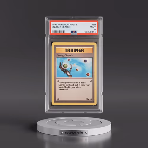 1999 Pokémon Fossil #59 Energy Search (PSA 9 MINT)