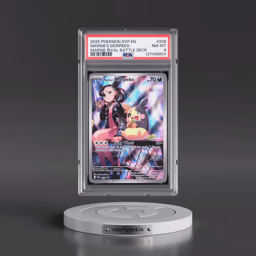 2025 Pokémon Svp EN-SV Black Star Promo #206 Marnie's Morpeko - Marnie Rival Battle Deck (PSA 8 NM-M