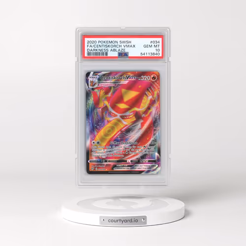 2020 Pokémon Sword & Shield Darkness Ablaze #034 Centiskorch Vmax - Full Art (PSA 10 GEM MINT)