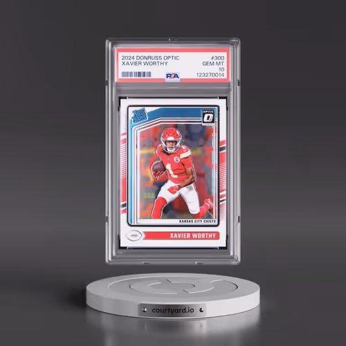 2024 Panini Donruss Optic #300 Xavier Worthy (PSA 10 GEM MINT)