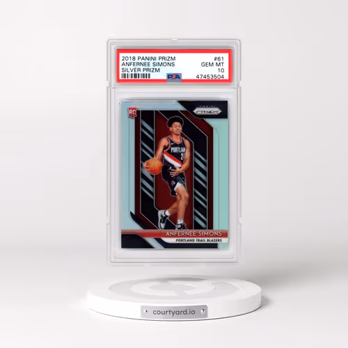 2018 Panini Prizm #61 Anfernee Simons - Silver Prizm (PSA 10 GEM MINT)