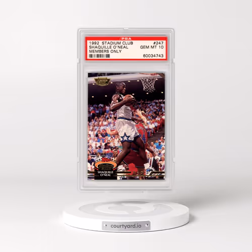 1992 Stadium Club #247 Shaquille O'Neal - Members Only (PSA 10 GEM MINT)