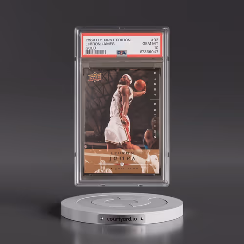2008 Upper Deck First Edition #33 LeBron James - Gold (PSA 10 GEM MINT)