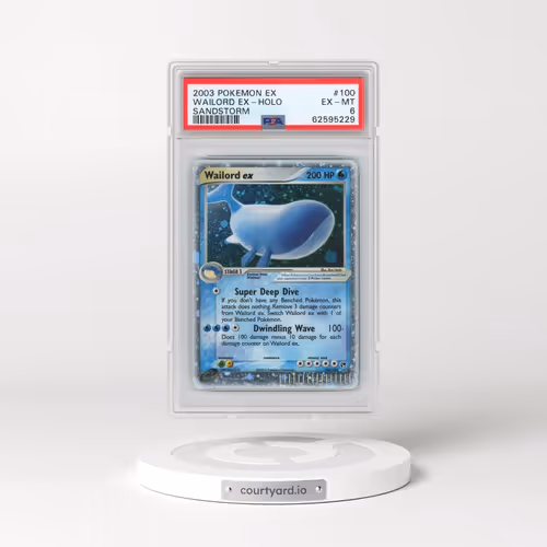 2003 Pokémon EX Sandstorm #100 Wailord EX - Holo Holo (PSA 6 EX-MT)