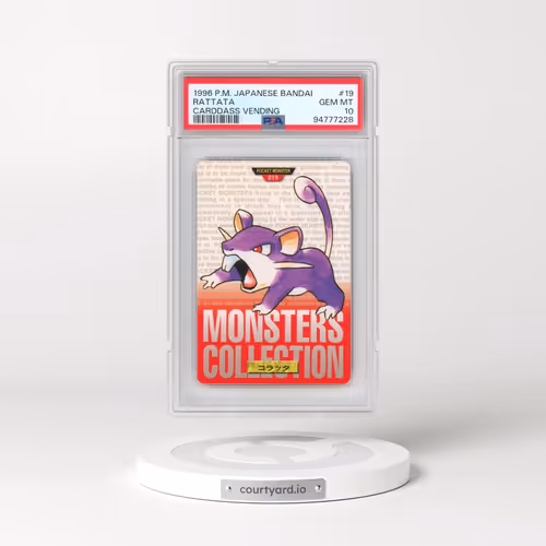 1996 Pokémon Bandai Carddass Vending #19 Rattata (PSA 10 GEM MINT)