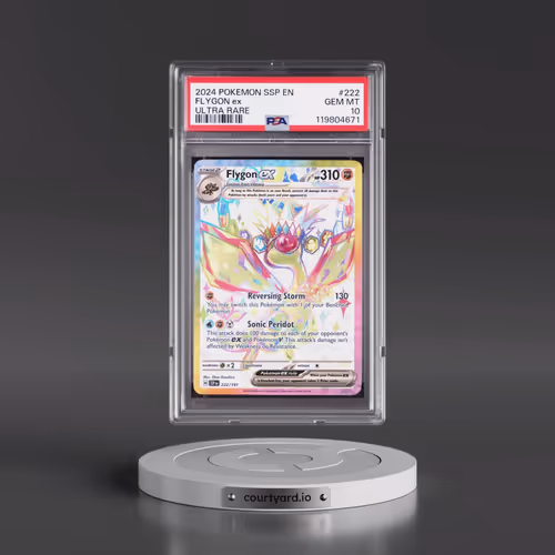 2024 Pokémon Ssp EN-Surging Sparks #222 Flygon EX - Holo Ultra Rare (PSA 10 GEM MINT)