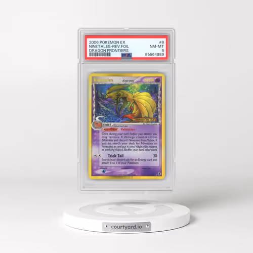 2006 Pokémon EX Dragon Frontiers #8 Ninetales - Reverse Foil (PSA 8 NM-MT)