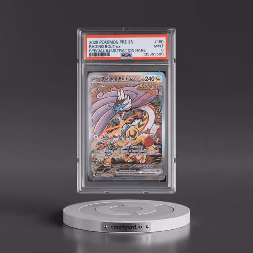 2025 Pokémon Pre EN-Prismatic Evolutions #166 Raging Bolt EX - Holo Special Illustration Rare (PSA 9