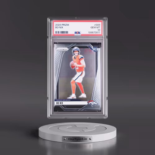 2024 Panini Prizm #309 Bo Nix (PSA 10 GEM MINT)