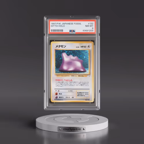 1997 Pokémon Fossil #132 Ditto - Holo (PSA 8 NM-MT)
