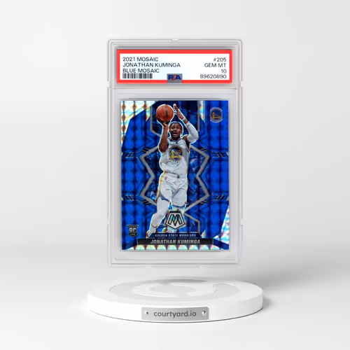 2021 Panini Mosaic #205 Jonathan Kuminga - Blue Mosaic (PSA 10 GEM MINT)