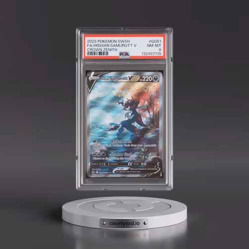2023 Pokémon Sword and Shield Crown Zenith #GG51 Hisuian Samurott V - Holo Full Art (PSA 8 NM-MT)