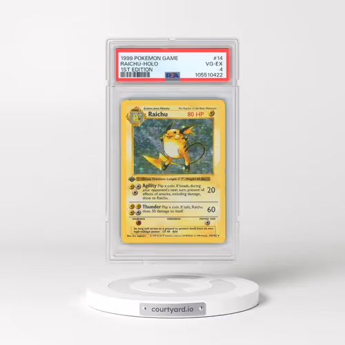1999 Pokémon Game #14 Raichu - 1st Edition Holo (PSA 4 VG-EX)