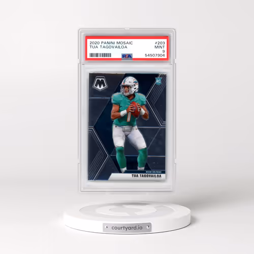 2020 Panini Mosaic #203 Tua Tagovailoa (PSA 9 MINT)