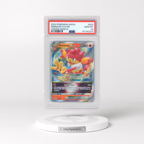 2023 Pokémon Sword and Shield Crown Zenith #023 Simisear Vstar (PSA 10 GEM MINT)