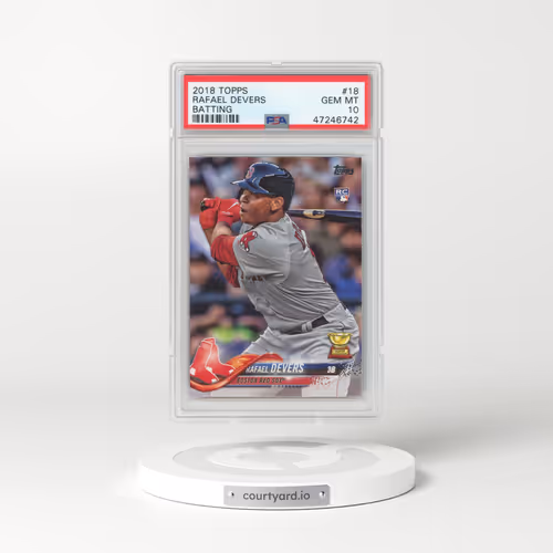 2018 Topps #18 Rafael Devers - Batting (PSA 10 GEM MINT)