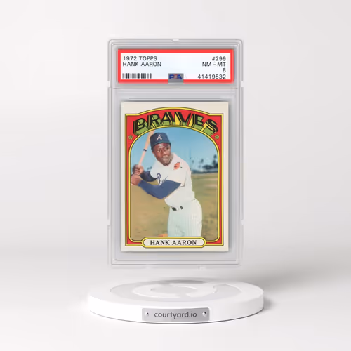 1972 Topps #299 Hank Aaron (PSA 8 NM-MT)