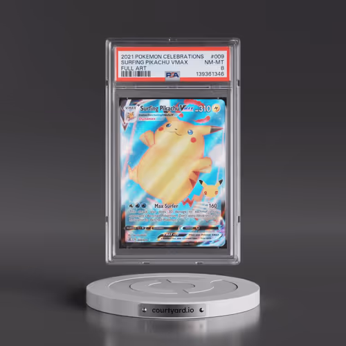 2021 Pokémon Celebrations #009 Surfing Pikachu Vmax - Full Art (PSA 8 NM-MT)