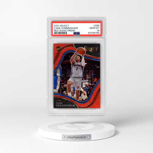 2021 Panini Select #288 Cade Cunningham - Red Wave Prizm (PSA 10 GEM MINT)