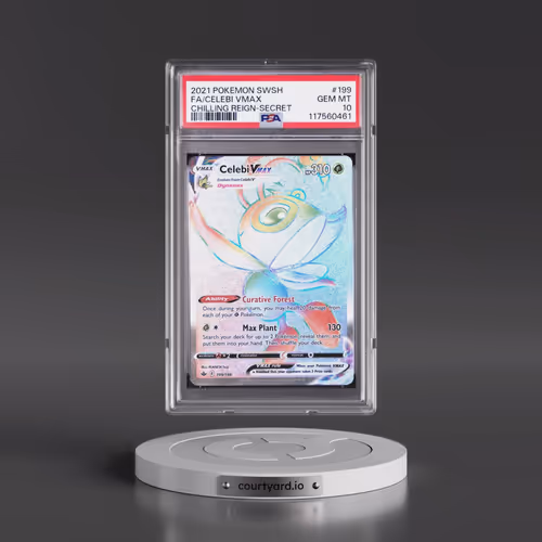 2021 Pokémon Sword & Shield Chilling Reign #199 Celebi Vmax - Full Art Secret (PSA 10 GEM MINT)