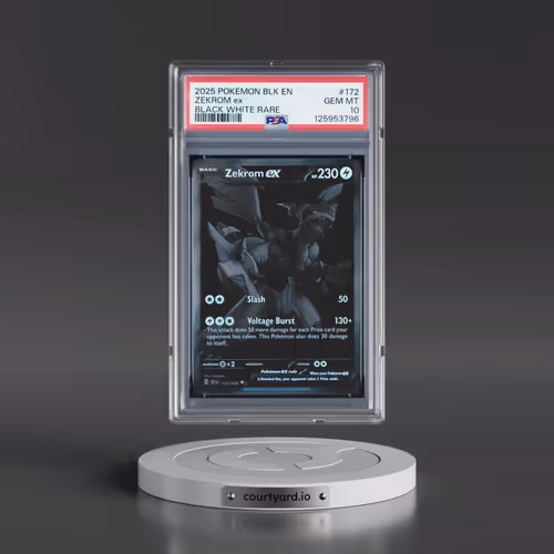 2025 Pokémon Blk EN-Black Bolt #172 Zekrom EX - Holo Black White Rare (PSA 10 GEM MINT)