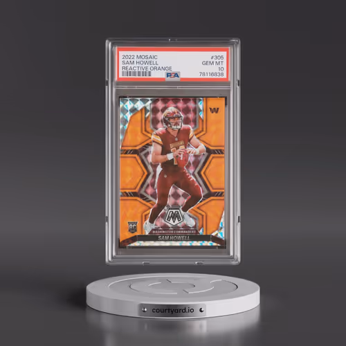2022 Panini Mosaic #305 Sam Howell - Reactive Orange (PSA 10 GEM MINT)