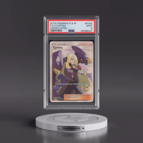 2019 Pokémon Sun & Moon Hidden Fates #SV82 Cynthia - Full Art (PSA 9 MINT)