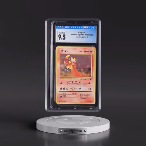 1998 Vending Series 3 (Pokeball Symbol. Glossy) Magmar - Glossy with Rarity Symbol (CGC 10 GEM MINT)