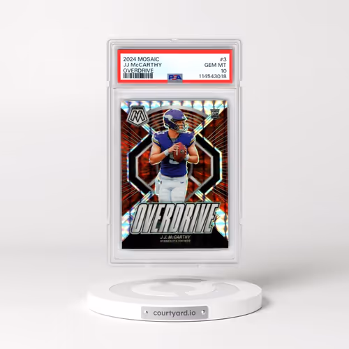 2024 Panini Mosaic Overdrive #3 JJ McCarthy (PSA 10 GEM MINT)